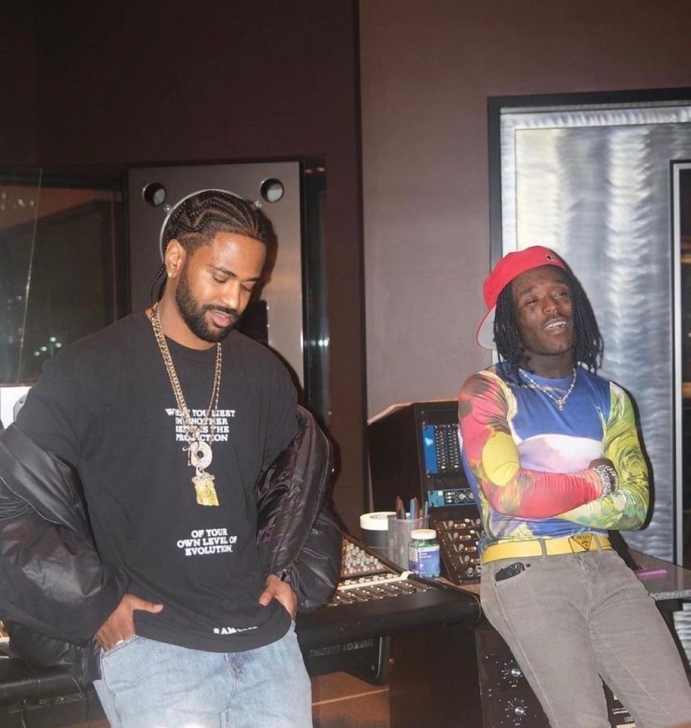 Big Sean and Lil Uzi Vert in a recording studio