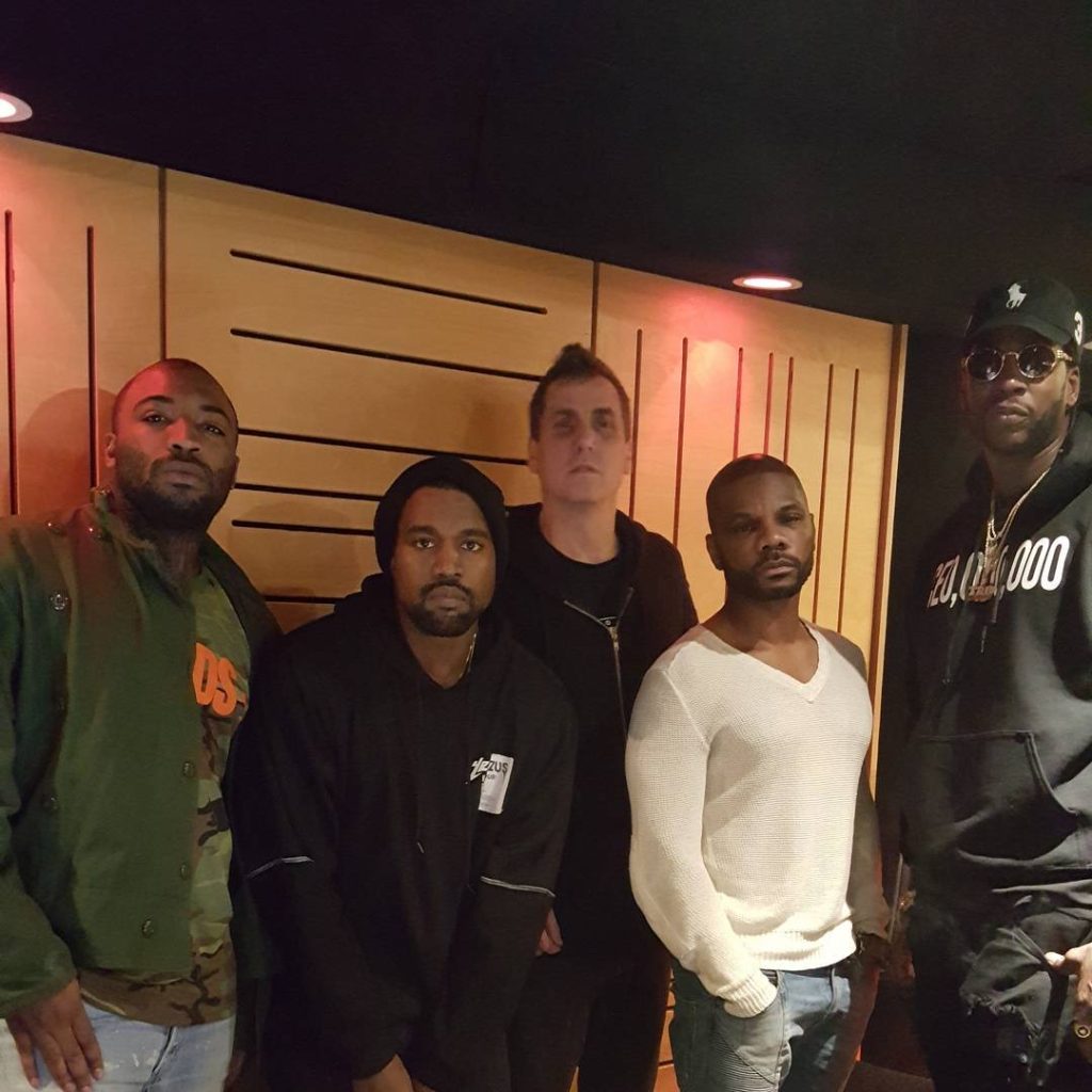 Kanye West, A$AP Bari, Mike Dean, Kirk Franklin & 2 Chainz in the studio